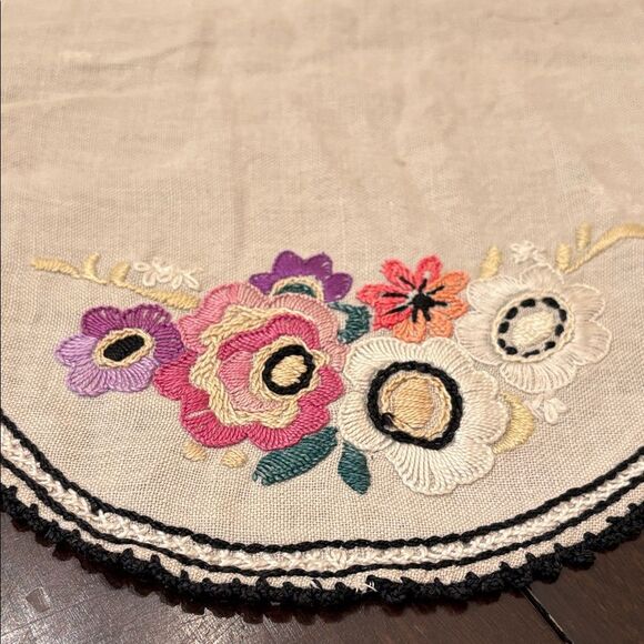 Embroidered Floral Table Runner - Picture 2 of 5